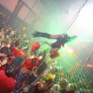 Beachfront nightclub with maniacal dance following